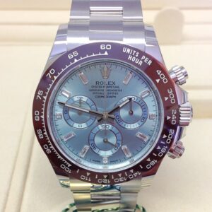 Alternative view of Rolex replica daytona 116506 platinum baguette 4130 clone movement