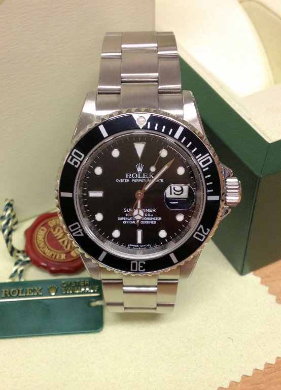 Rolex replica submariner 16610 black dial acciaio