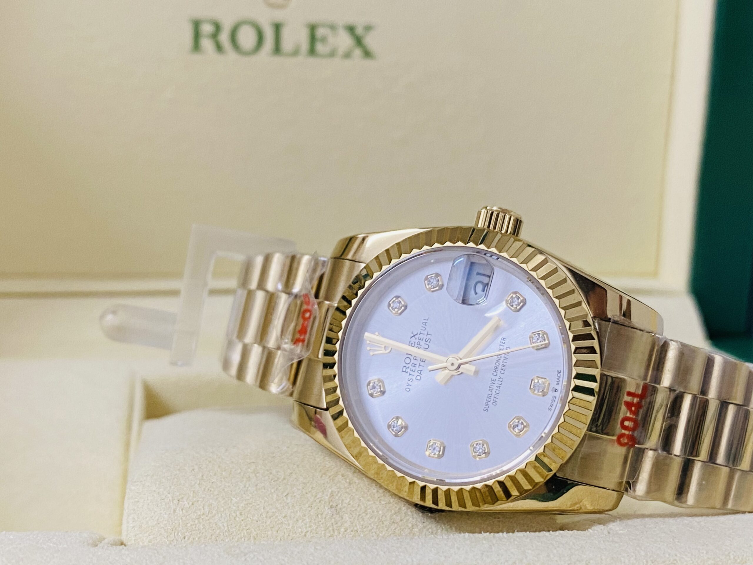 Rolex replica lady Datejust 31mm yellow gold silver dial - immagine 5