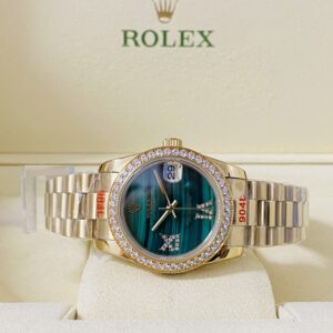 Rolex replica lady Datejust 31mm green dial rbr bezel