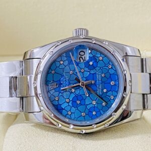 Rolex replica lady Datejust 31mm white gold blue dial