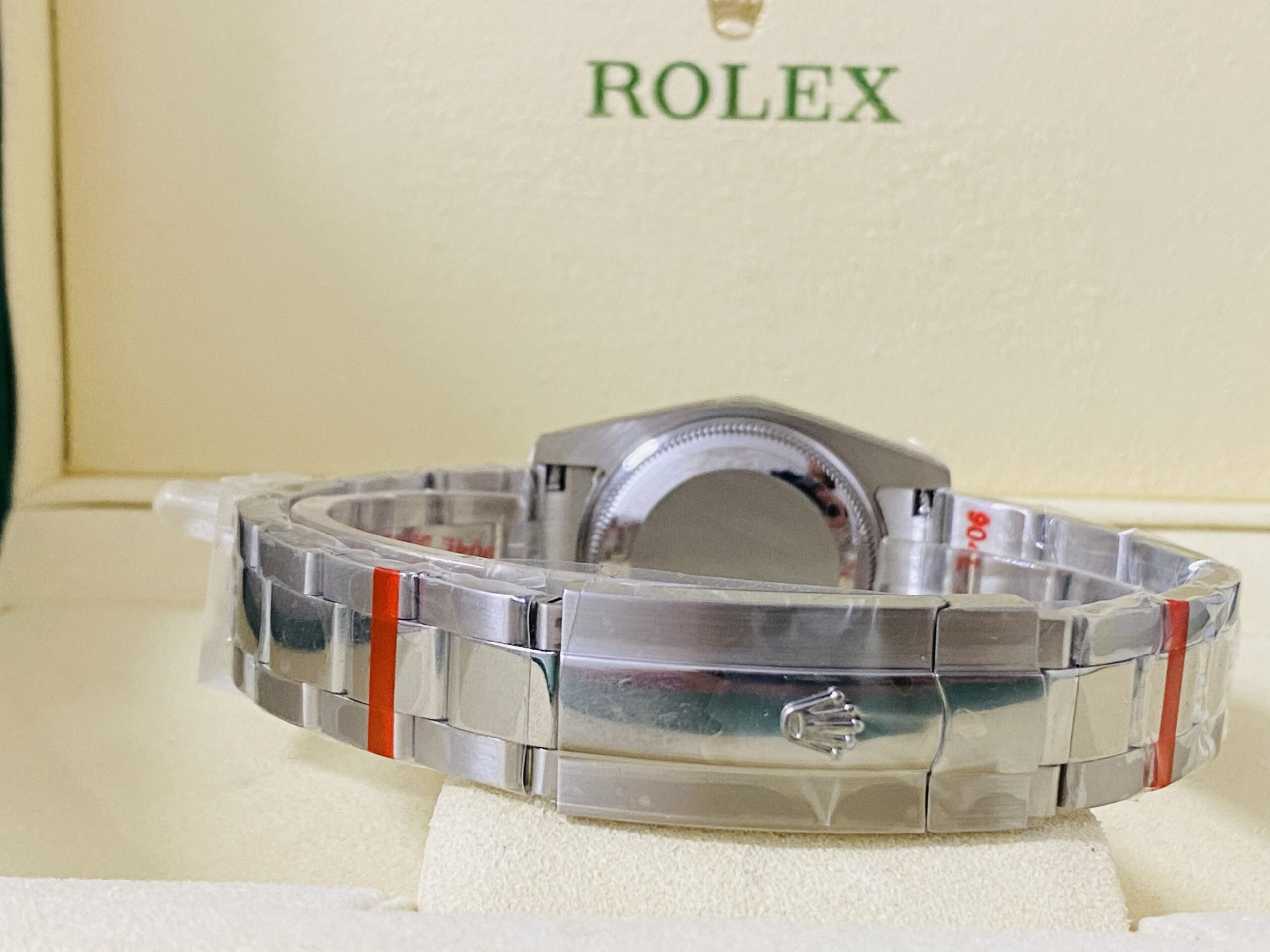 Rolex replica lady Datejust 31mm white gold blue dial - immagine 5