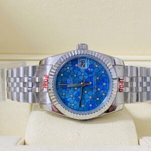 Rolex replica lady Datejust 31mm stainless stell blue dial jubilee