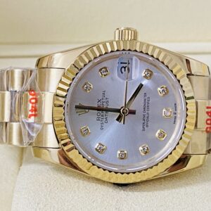 Rolex replica lady Datejust 31mm yellow gold silver dial