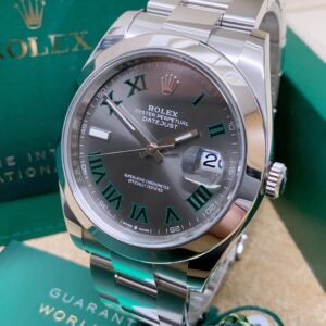 Alternative view of Rolex replica datejust oyster 41 126300 wimbledon acciaio