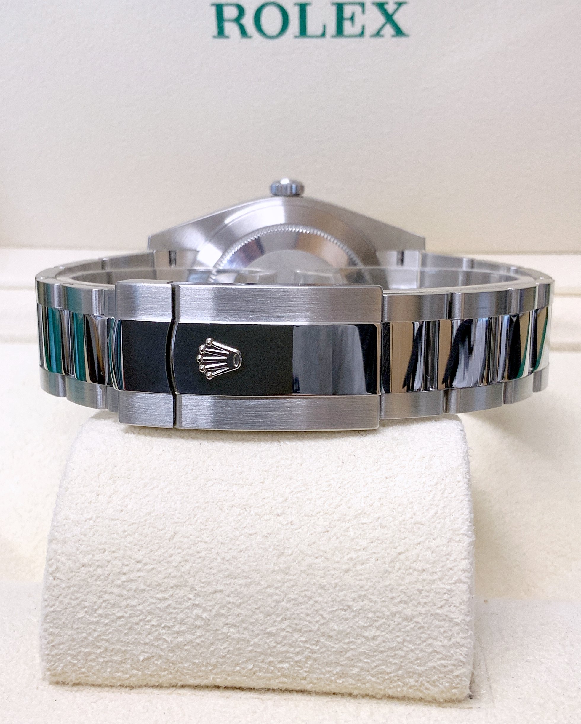 Rolex replica datejust oyster 41 126300 wimbledon acciaio - immagine 6