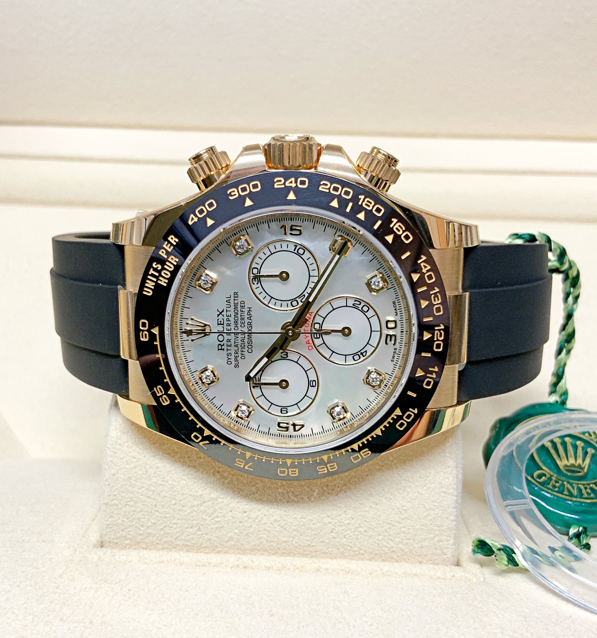 Rolex replica daytona 116518LN MOP DIAL 4130 clone movement - immagine 3