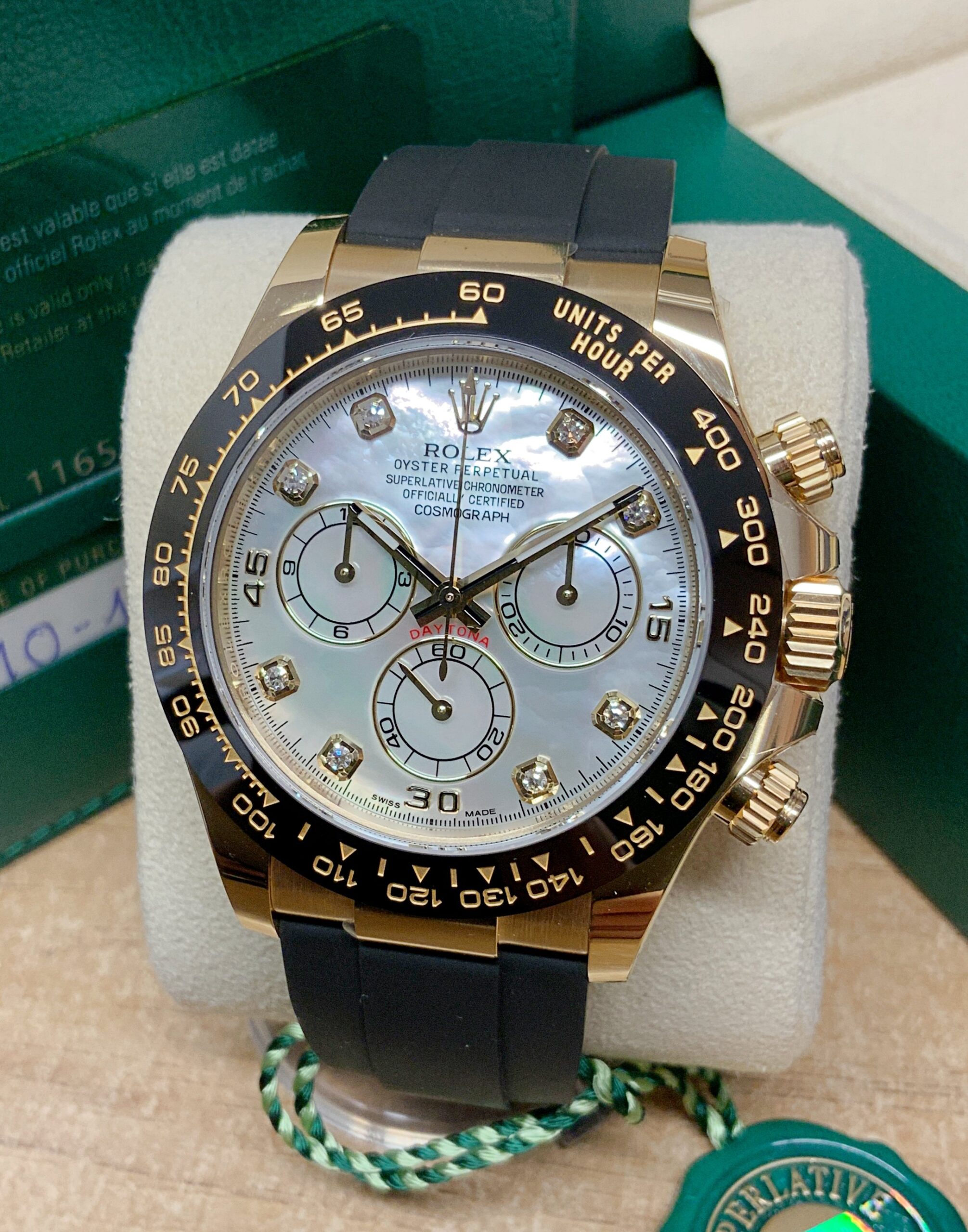 Rolex replica daytona 116518LN MOP DIAL 4130 clone movement - immagine 4