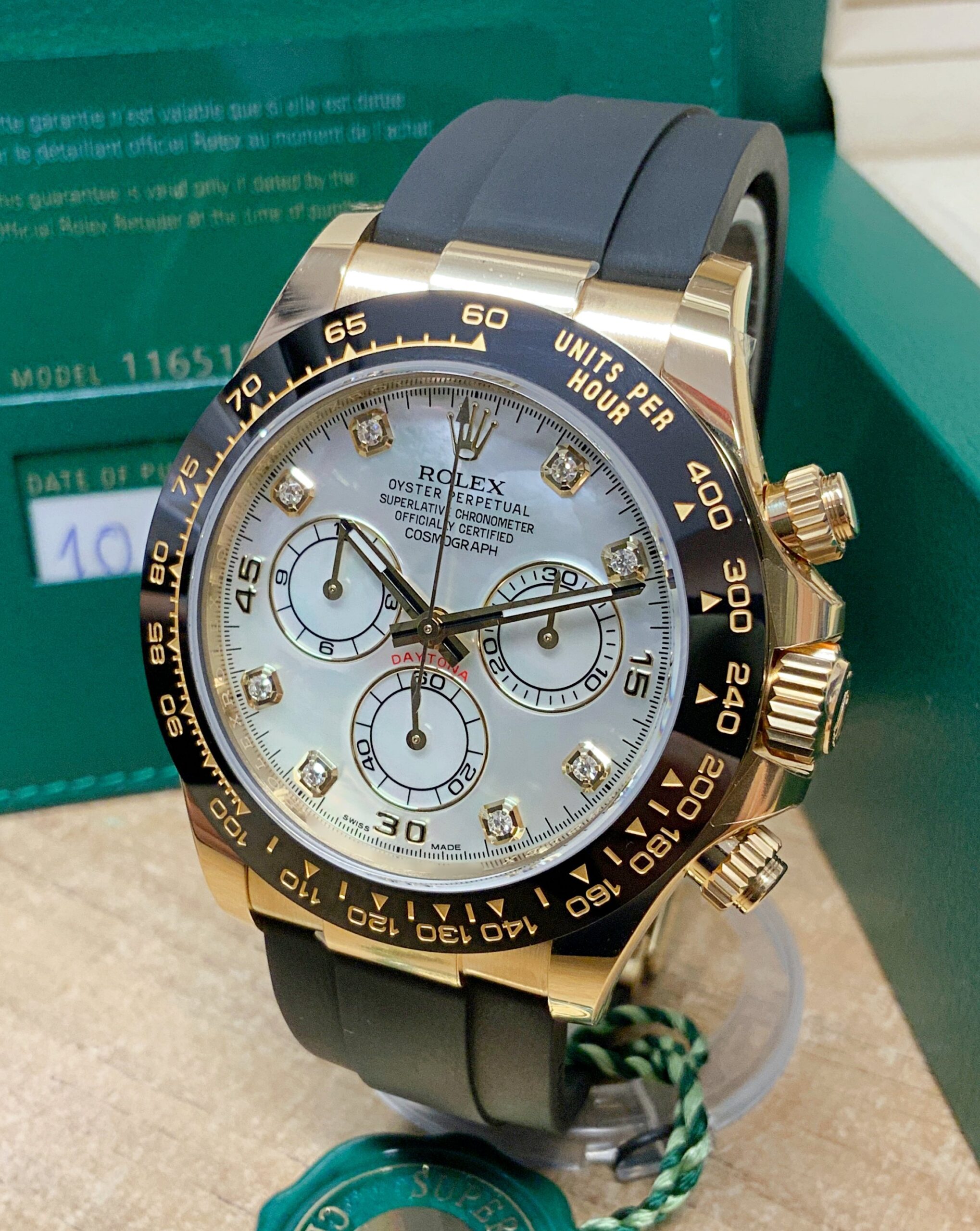 Rolex replica daytona 116518LN MOP DIAL 4130 clone movement - immagine 7