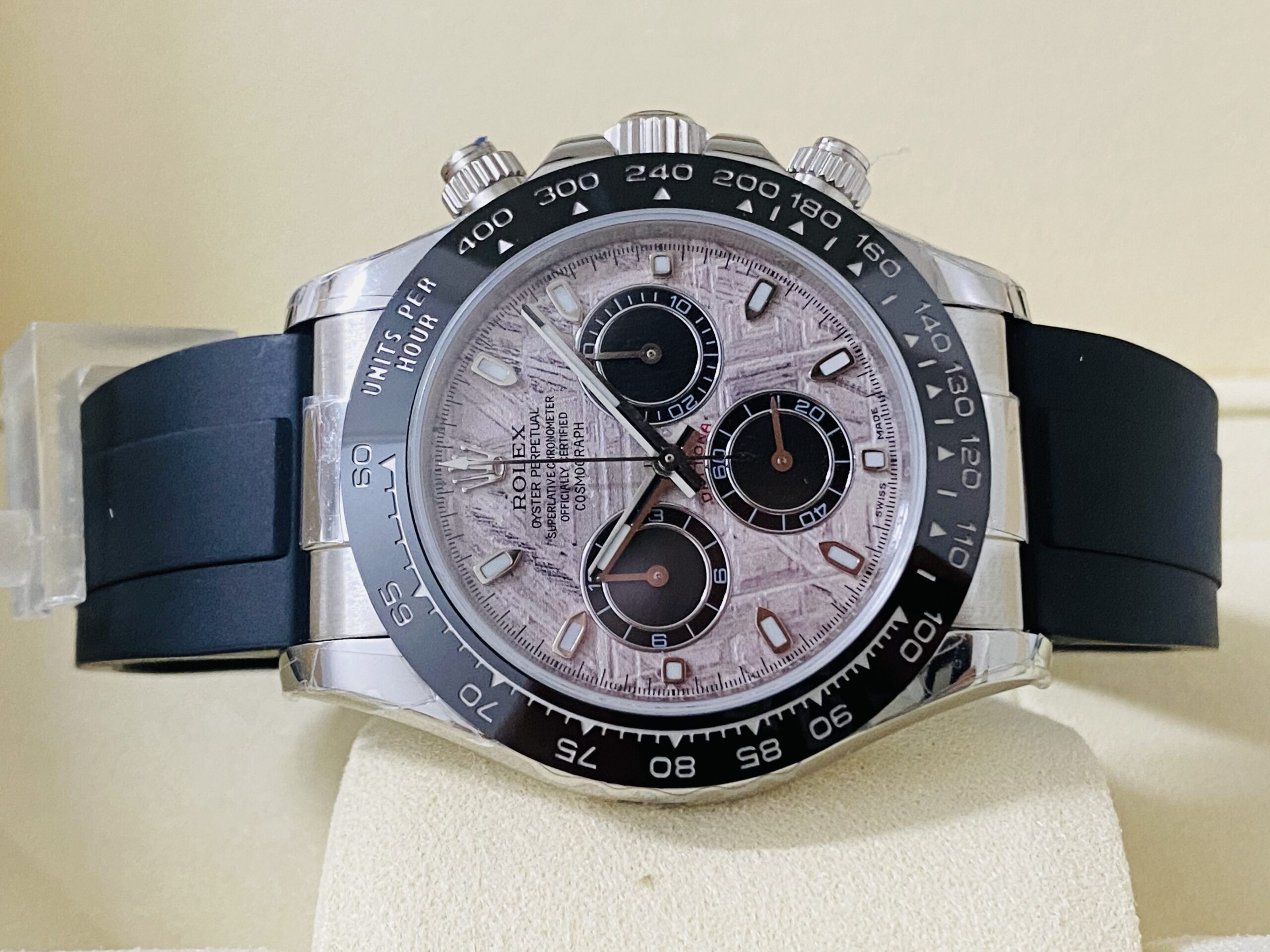 Rolex replica daytona 116519LN meteorite dial 4130 clone movement - immagine 4