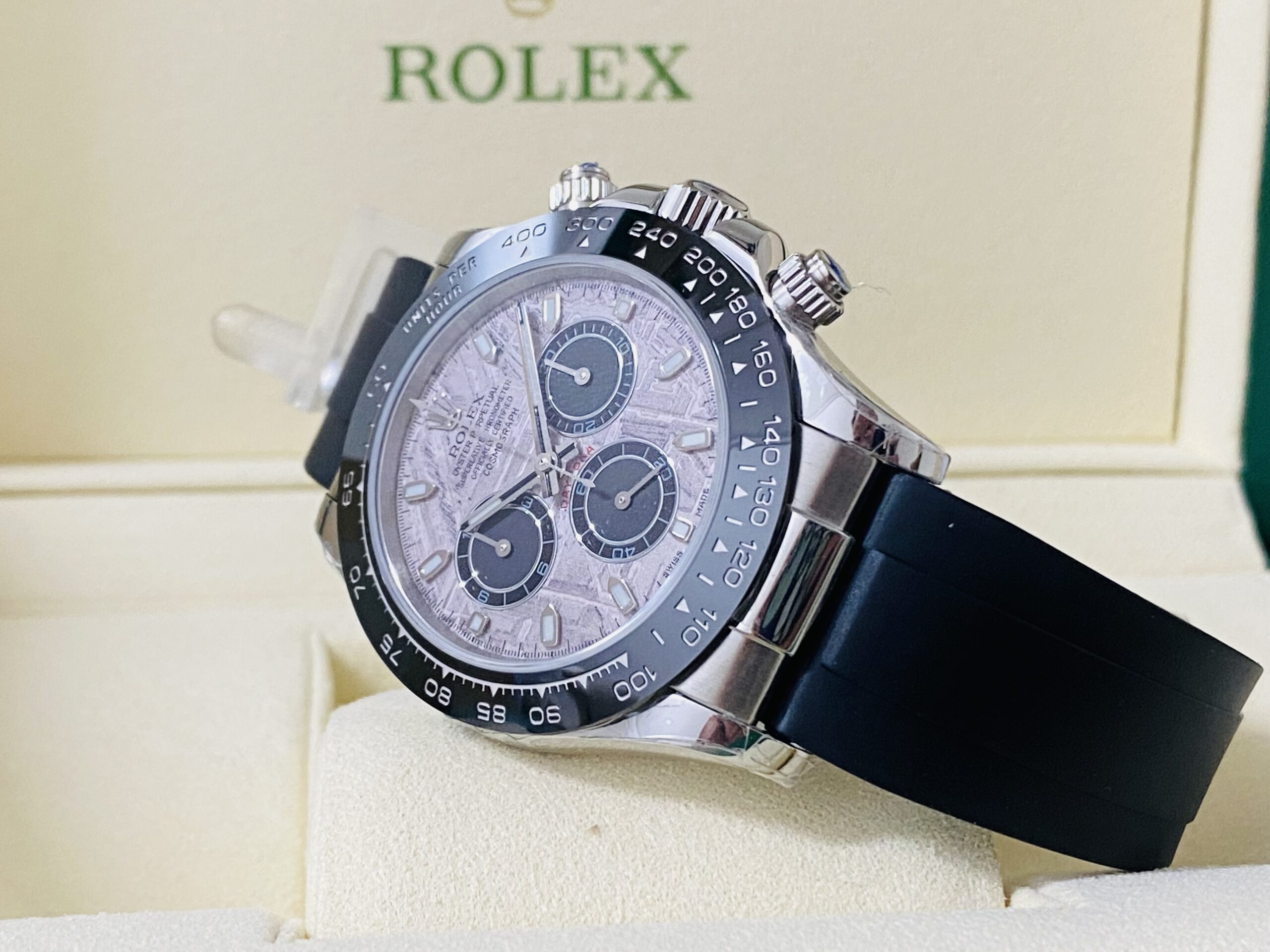Rolex replica daytona 116519LN meteorite dial 4130 clone movement - immagine 5