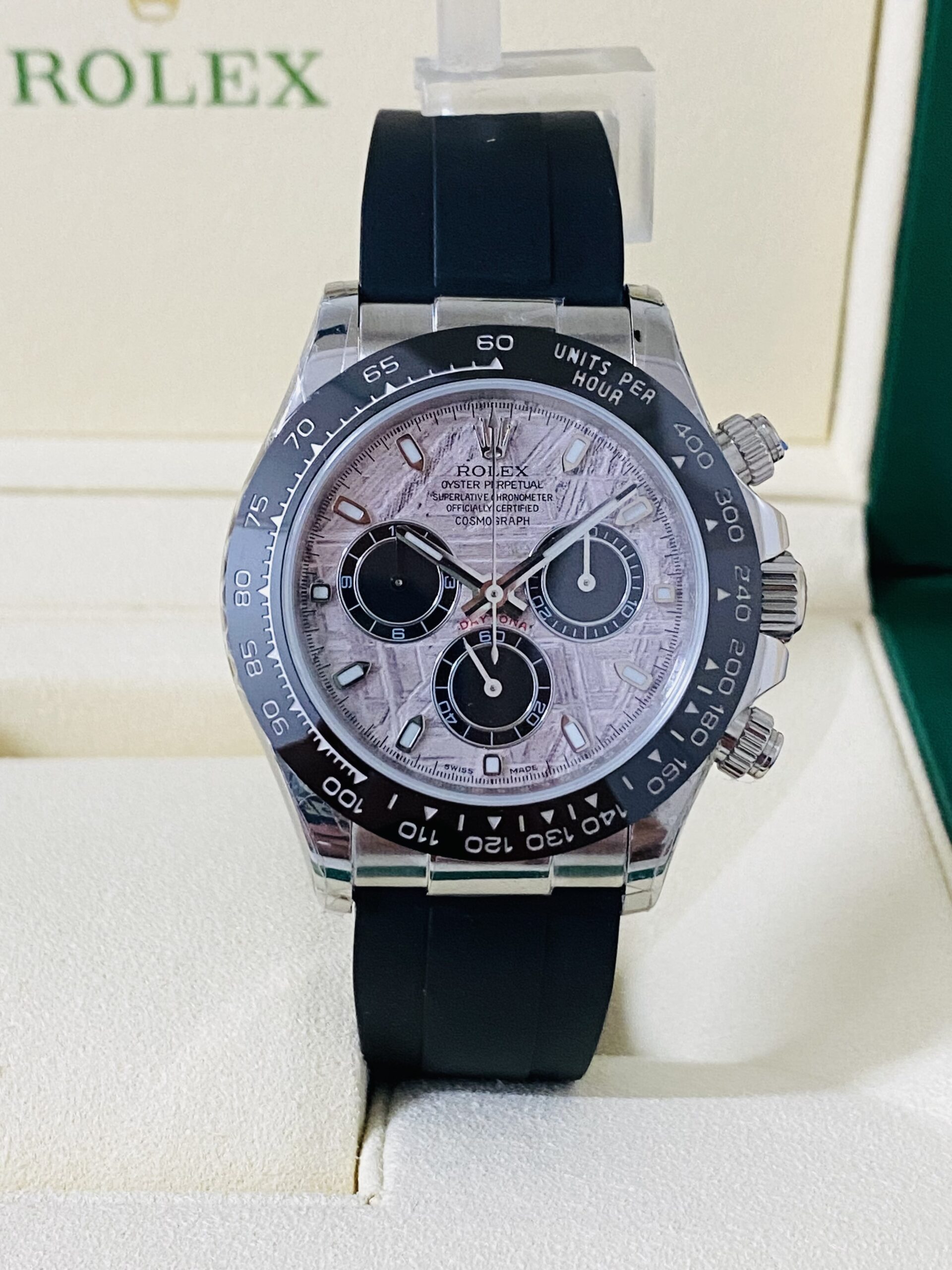 Rolex replica daytona 116519LN meteorite dial 4130 clone movement