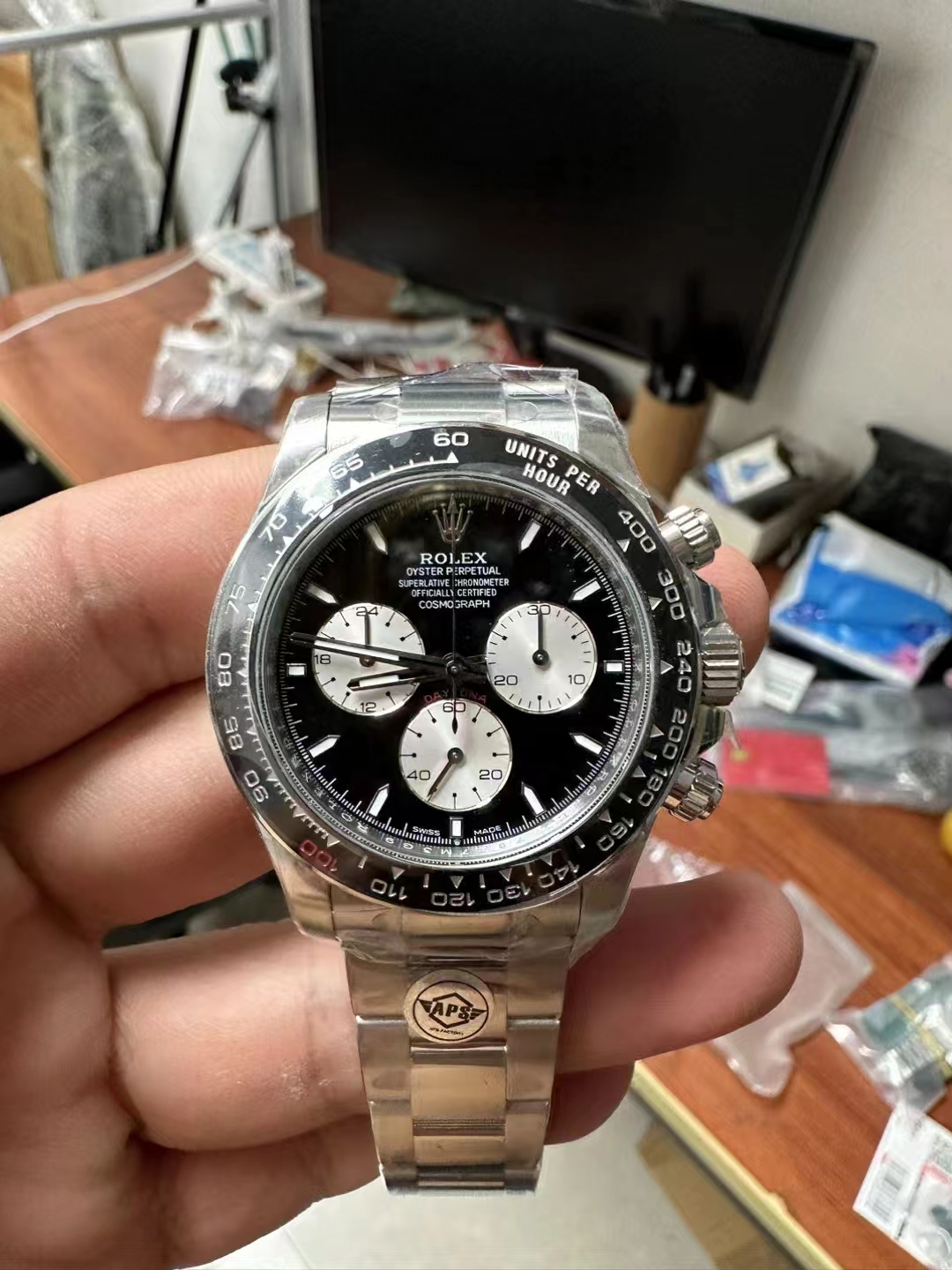 Rolex replica daytona 126529LN WG Le Mans 4132 clone movement - immagine 4