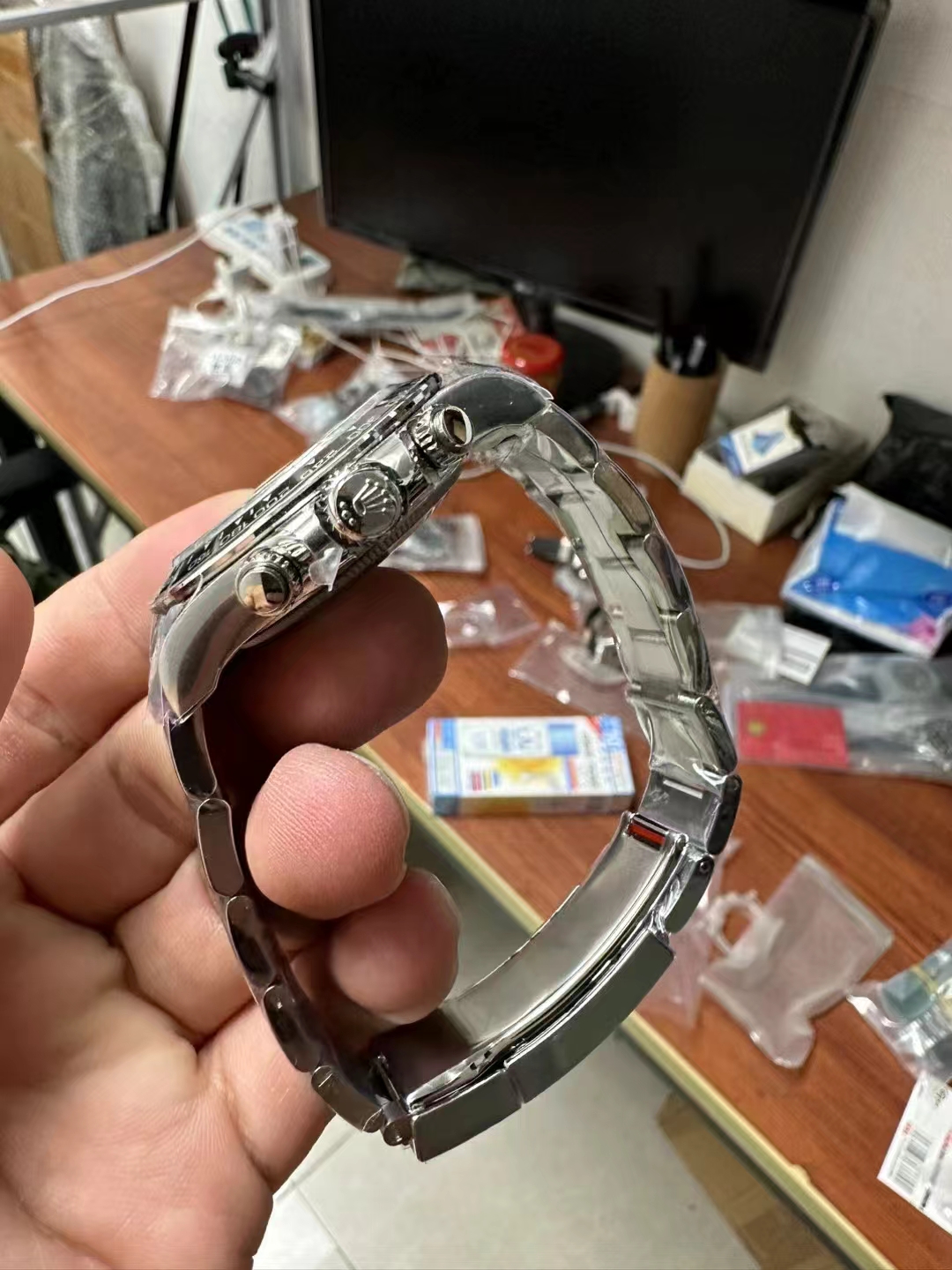 Rolex replica daytona 126529LN WG Le Mans 4132 clone movement - immagine 6