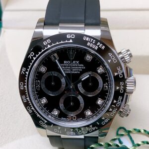 Rolex replica daytona WG 116519LN oysterflex black diamond dial