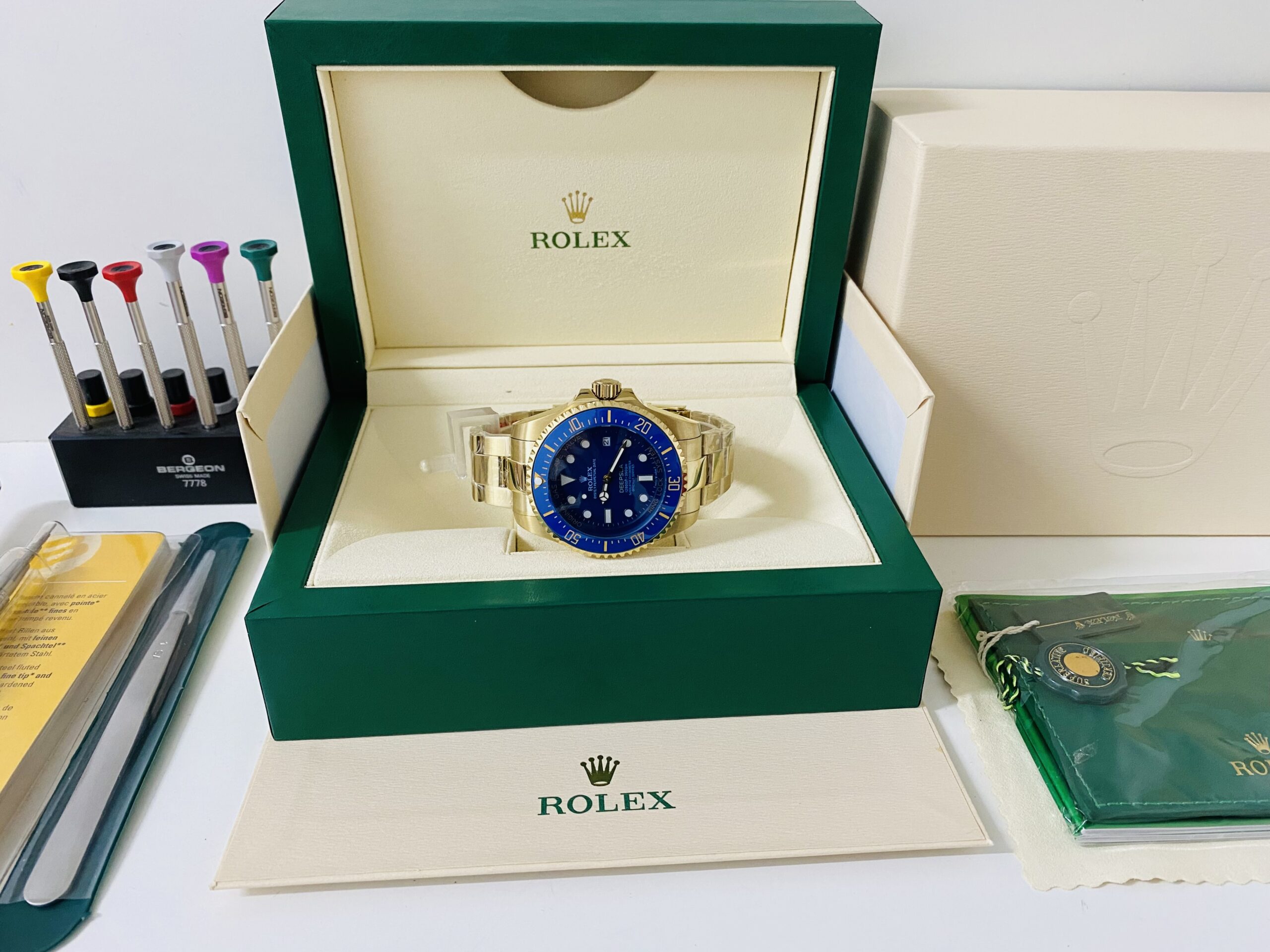 Rolex replica deepsea oro blue dial ref. 136668LB - immagine 2