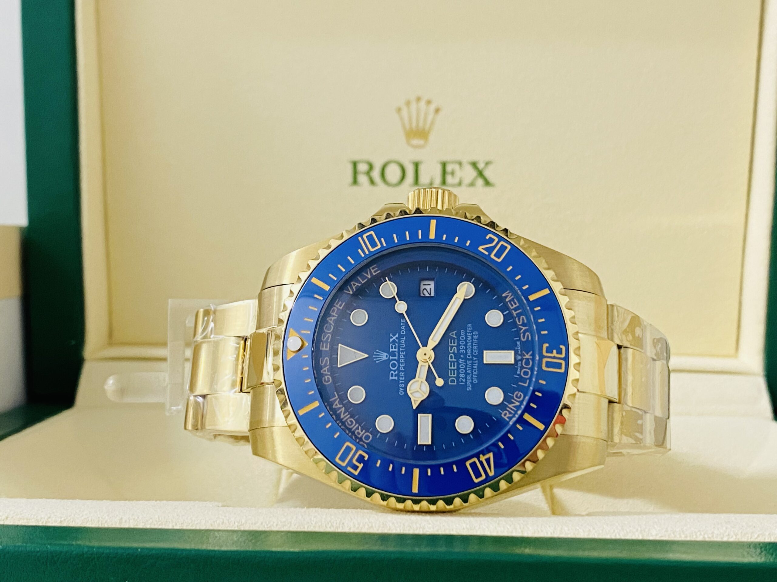 Rolex replica deepsea oro blue dial ref. 136668LB - immagine 3