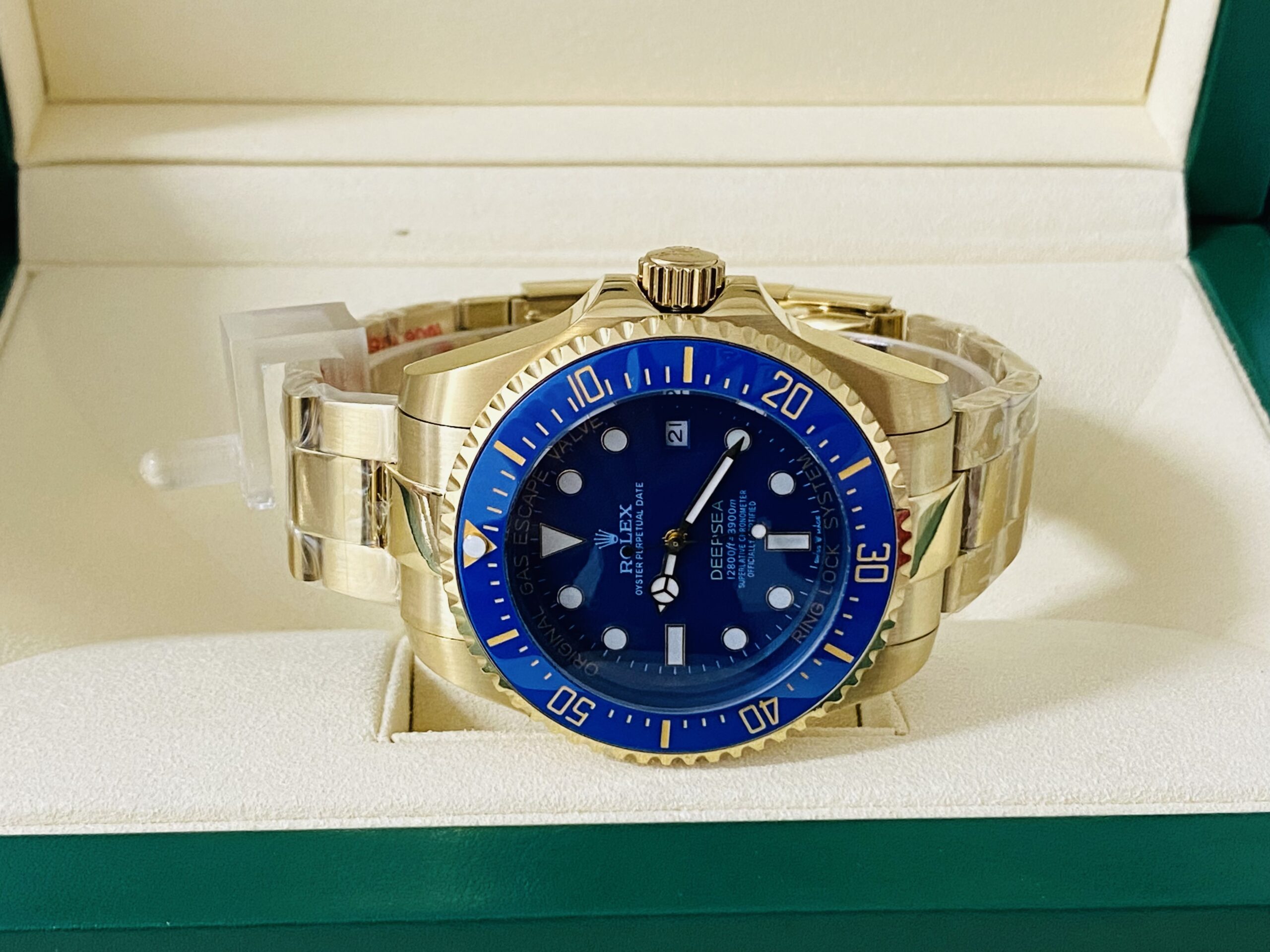 Rolex replica deepsea oro blue dial ref. 136668LB - immagine 4
