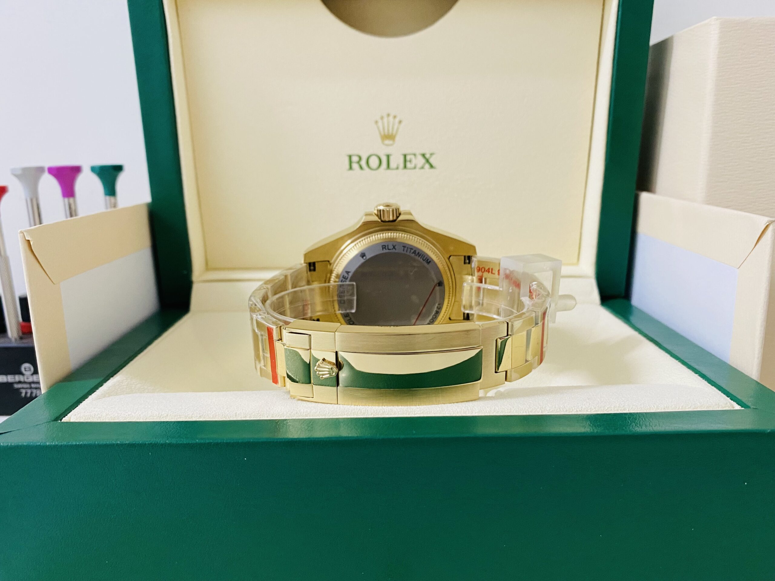 Rolex replica deepsea oro blue dial ref. 136668LB - immagine 7