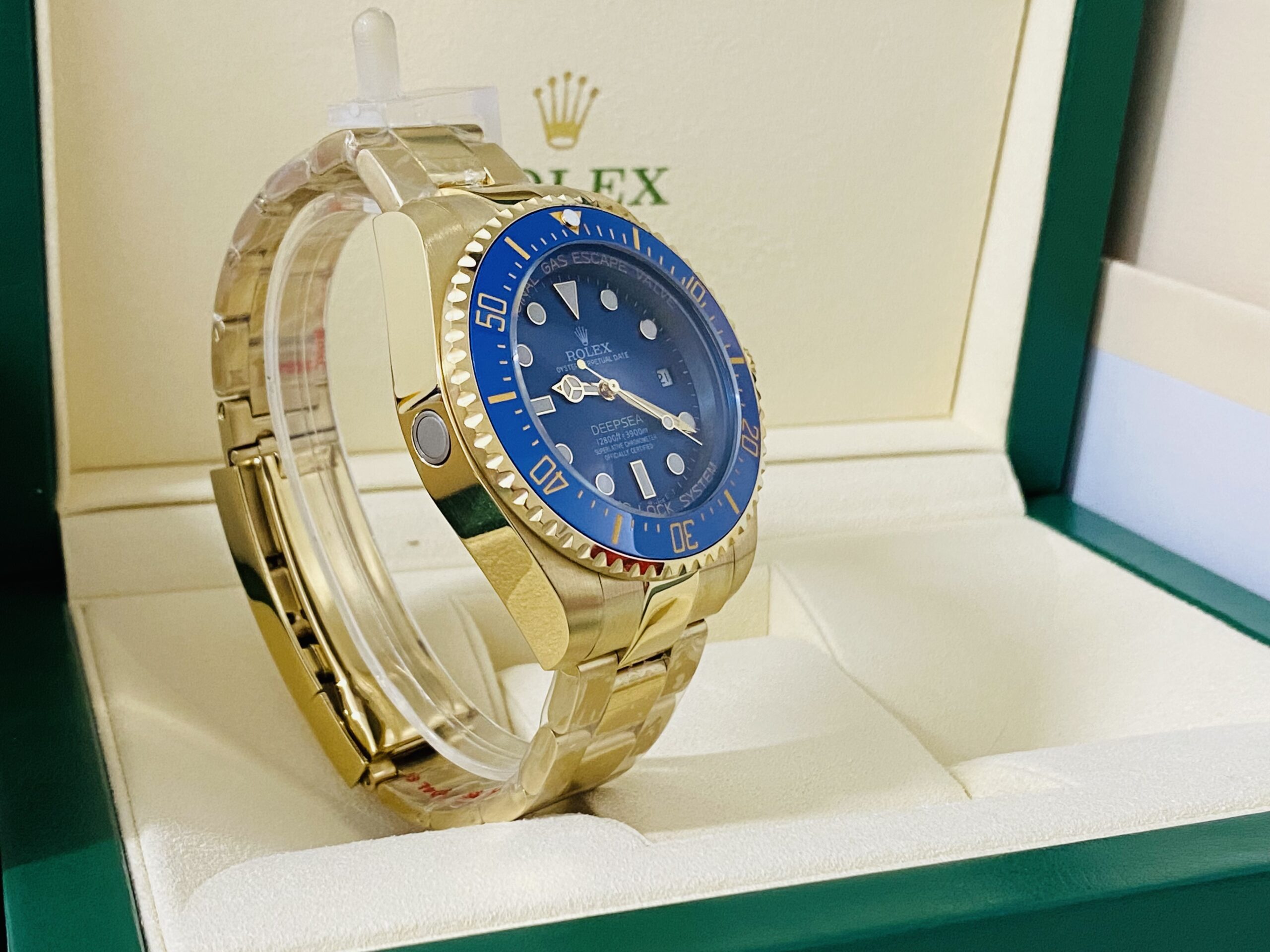 Rolex replica deepsea oro blue dial ref. 136668LB - immagine 9