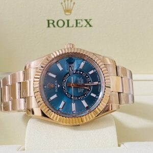 Rolex replica Sky-Dweller 336935 rose gold blue dial