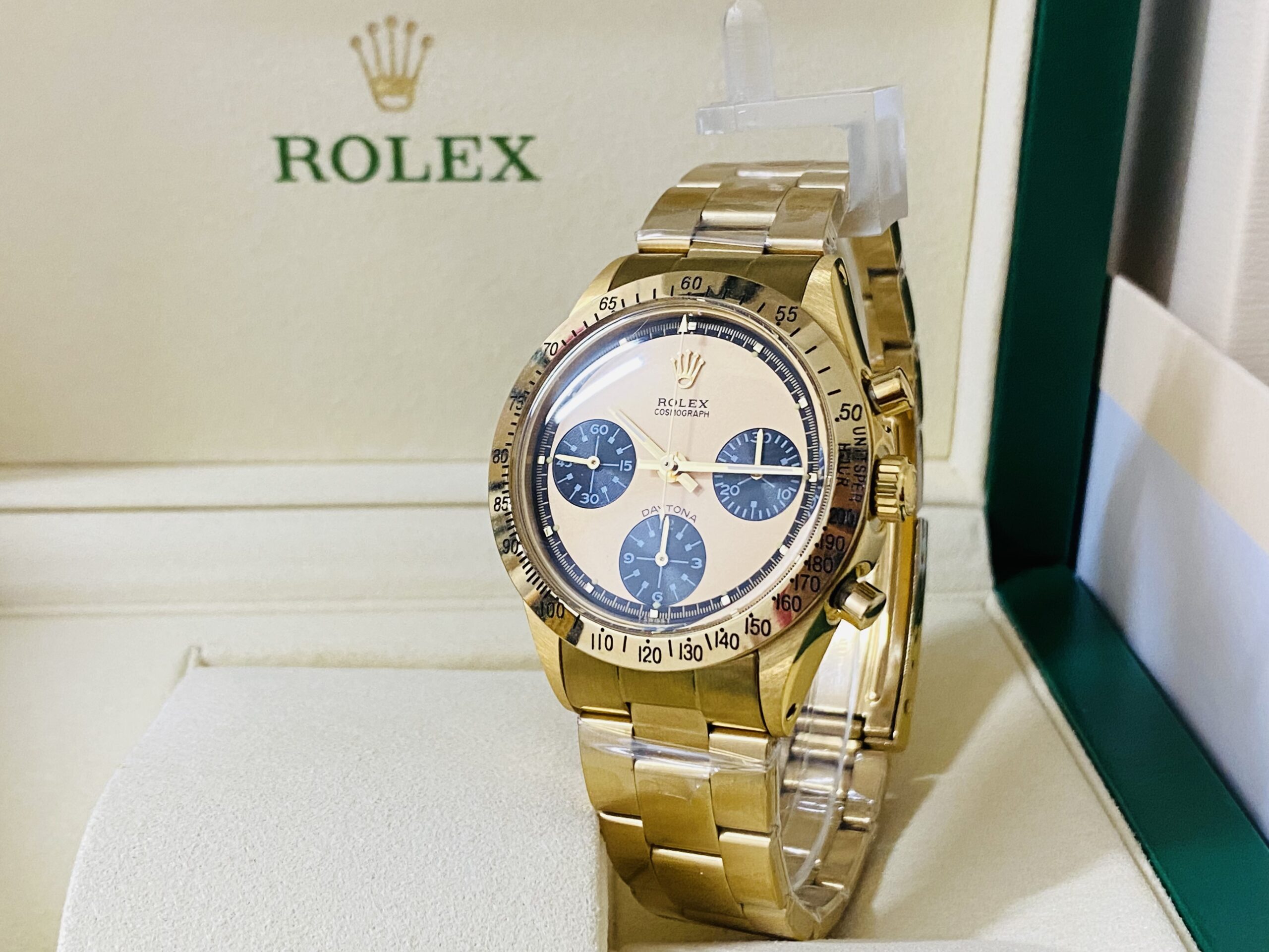 Rolex replica vintage daytona paul newman 6245 champagne dial - immagine 6