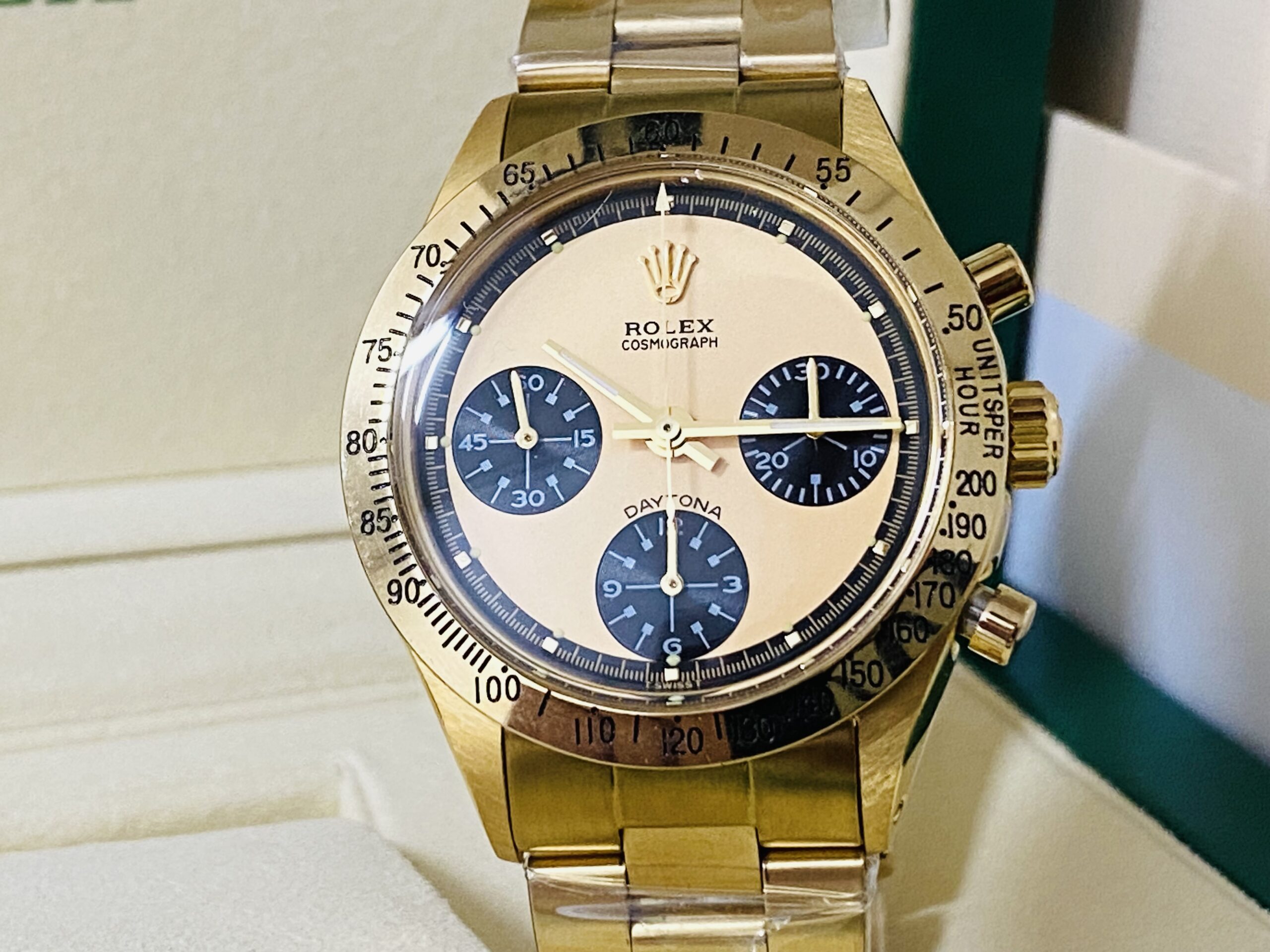Rolex replica vintage daytona paul newman 6245 champagne dial - immagine 8