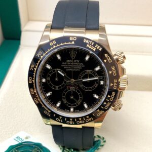 Rolex replica daytona 116518LN black dial oysterflex clone movement