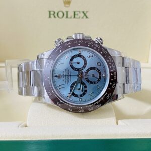 Rolex replica daytona 116506 platinum arabic dial 4130 clone movement