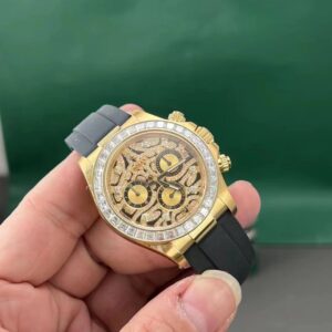 Rolex replica daytona 116588TBR tiger dial oysterflex clone movement