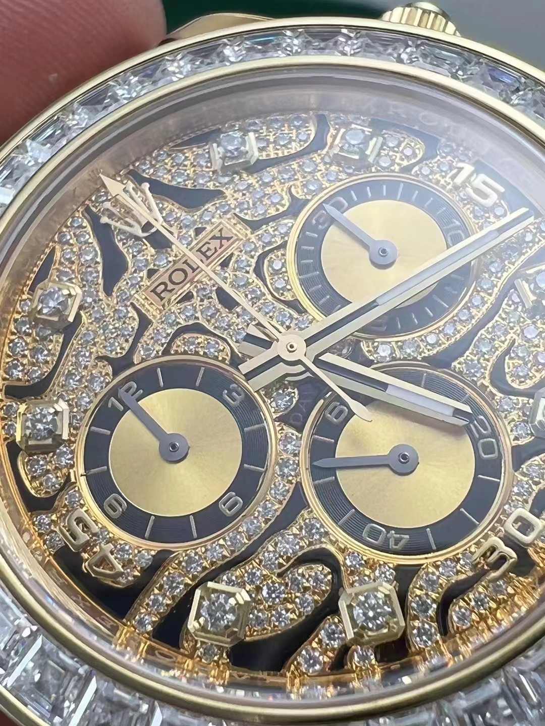 Rolex replica daytona 116588TBR tiger dial oysterflex clone movement - immagine 4