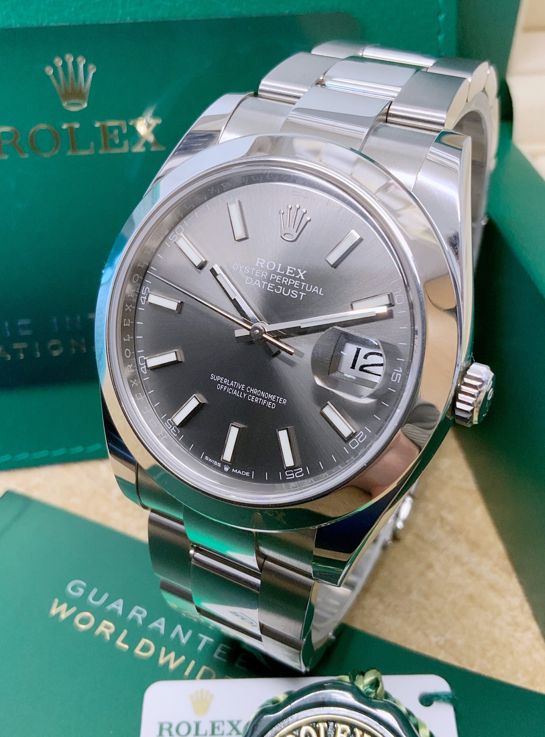 Rolex replica oyster Datejust 41 126300 Rhodium Dial - immagine 8