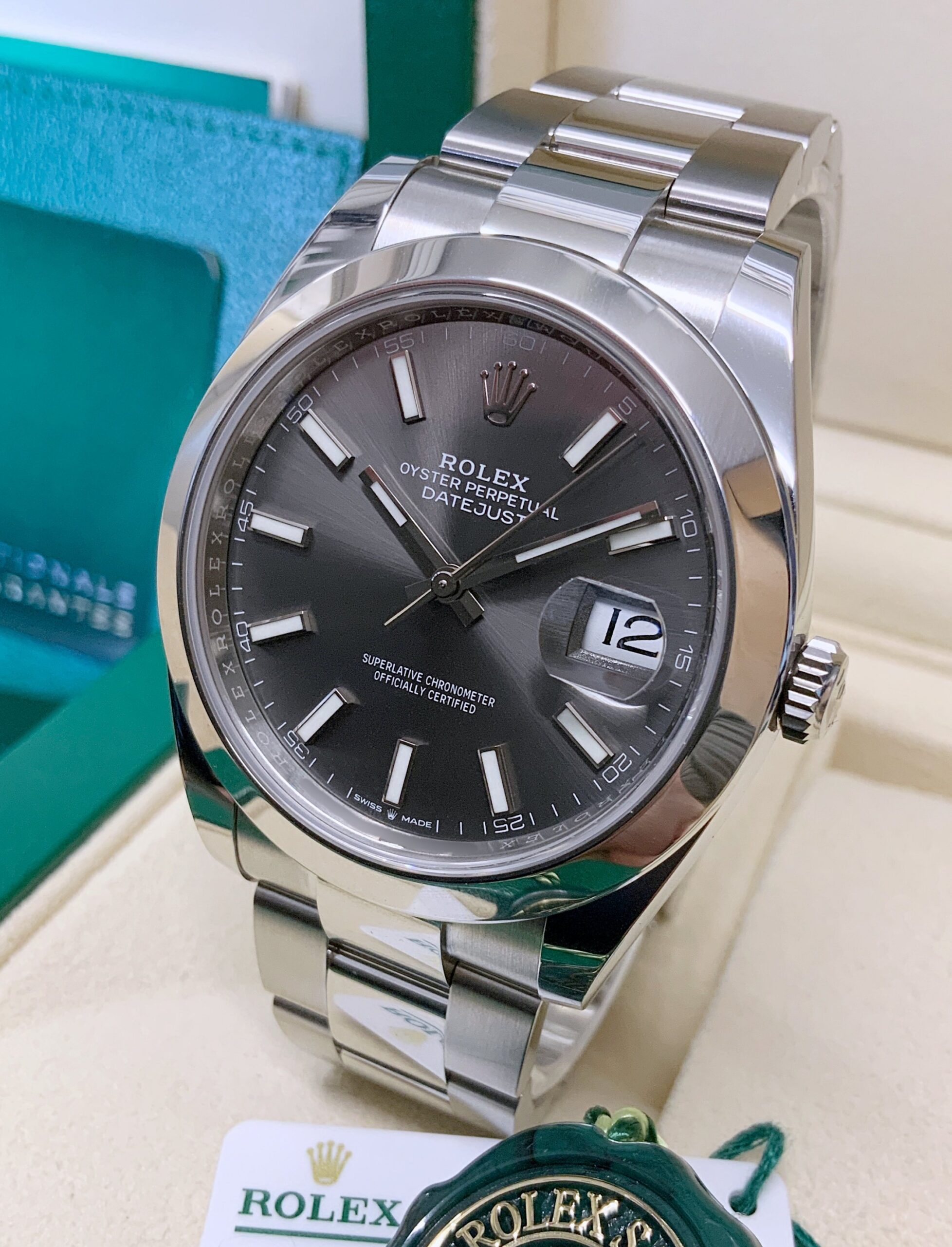 Rolex replica oyster Datejust 41 126300 Rhodium Dial - immagine 5