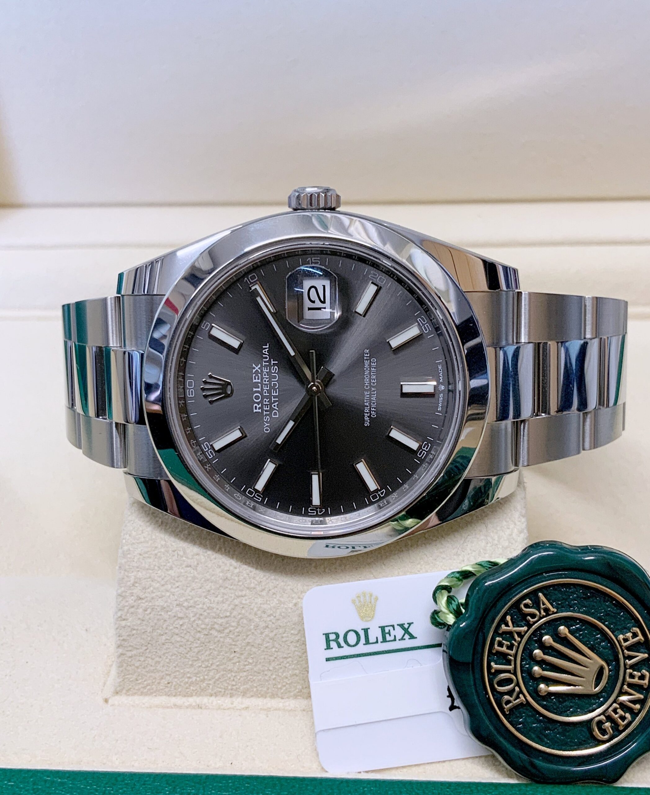 Rolex replica oyster Datejust 41 126300 Rhodium Dial - immagine 6
