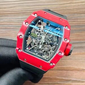 Alternative view of Richard Mille replica RM35-02 Rafa Nadal red strap