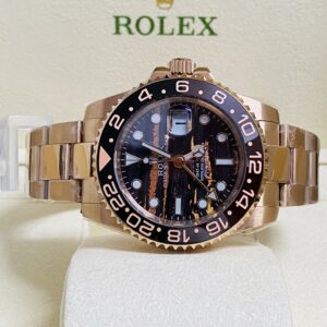Rolex replica GMT Master II 126715CHNR rose gold occhio di tigre