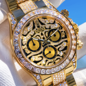 Rolex replica daytona tiger 116598TBR yellow gold clone movement