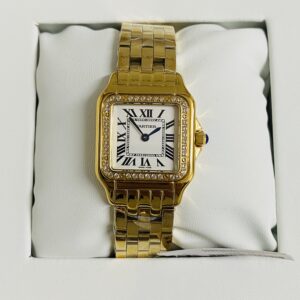 Cartier replica Panthere Yellow Gold diamond bezel rbr