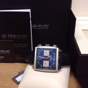 Alternative view of Tag Heuer replica Monaco CAW2111 39mm Blue Dial