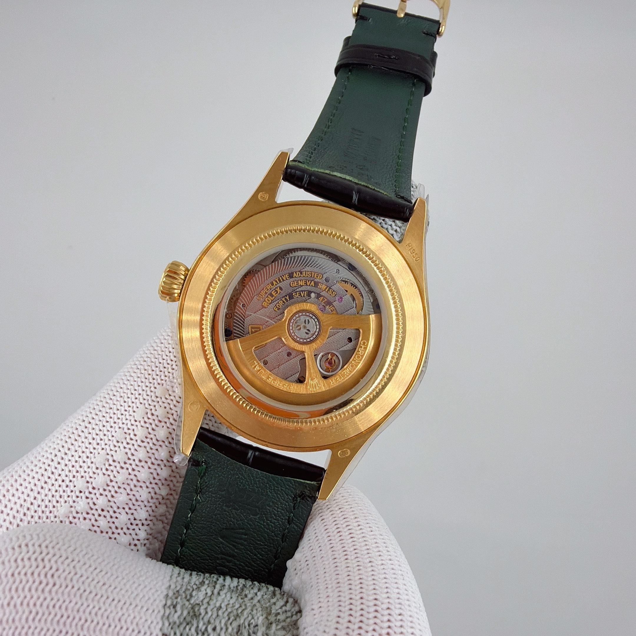 Rolex replica cellini 1908 oro giallo black dial - immagine 7