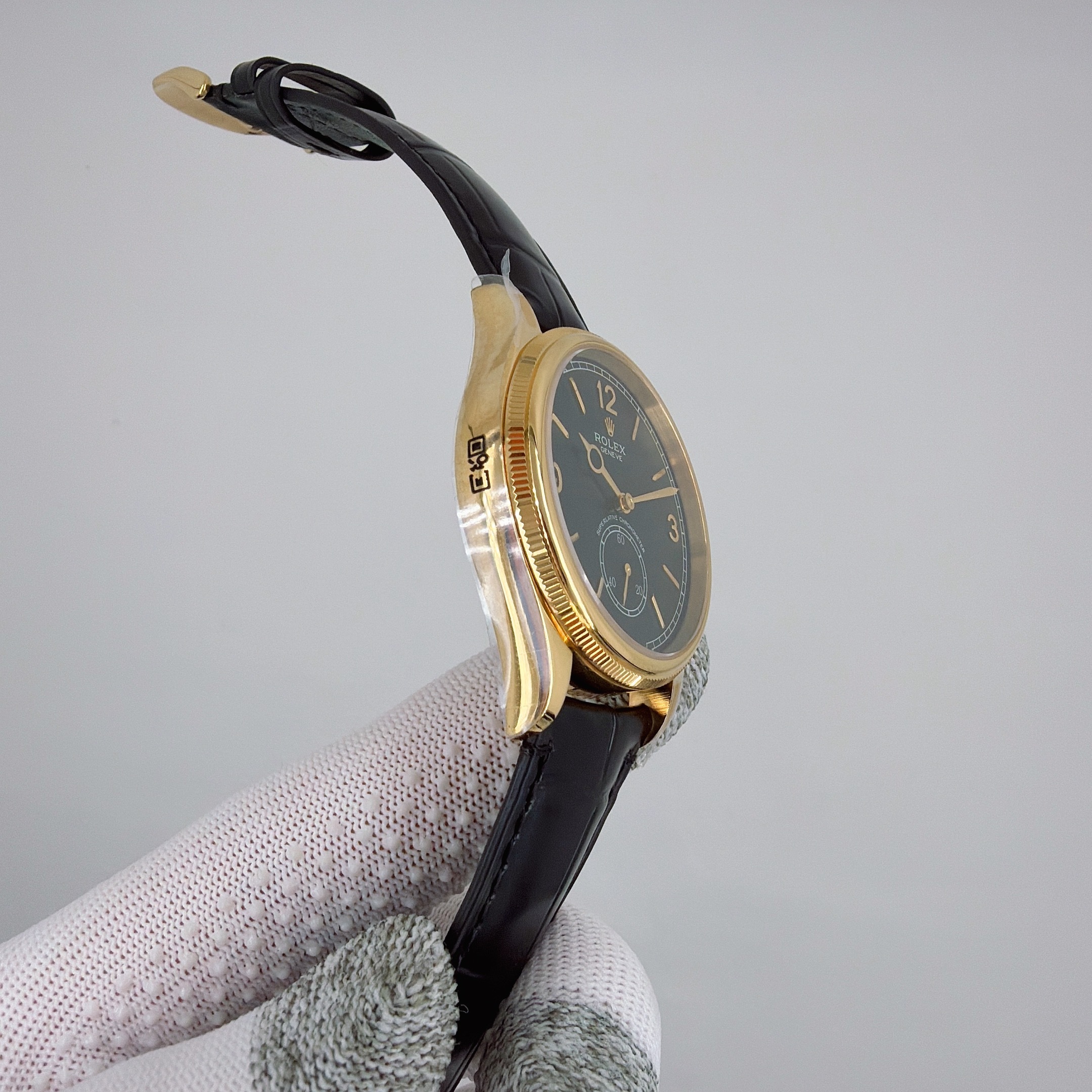 Rolex replica cellini 1908 oro giallo black dial - immagine 9