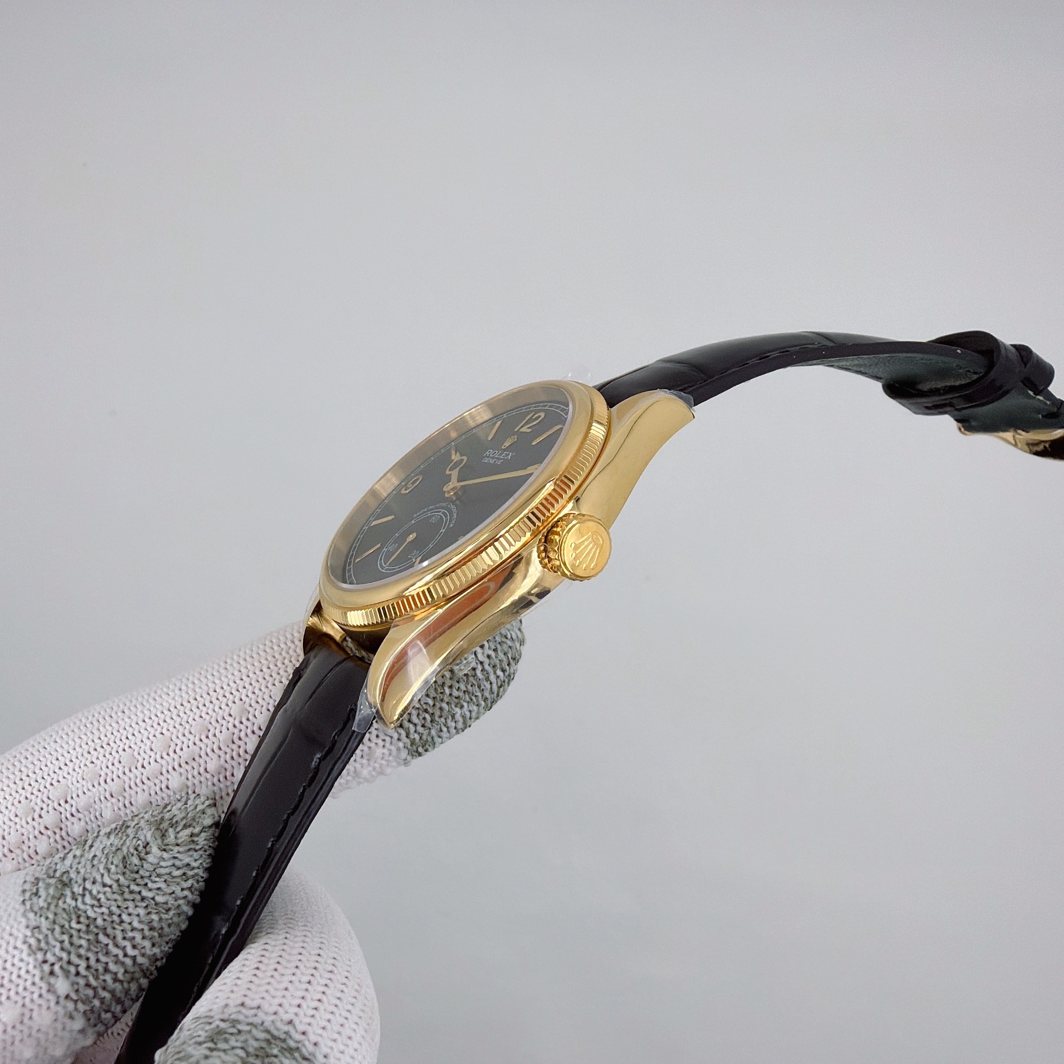 Rolex replica cellini 1908 oro giallo black dial - immagine 10